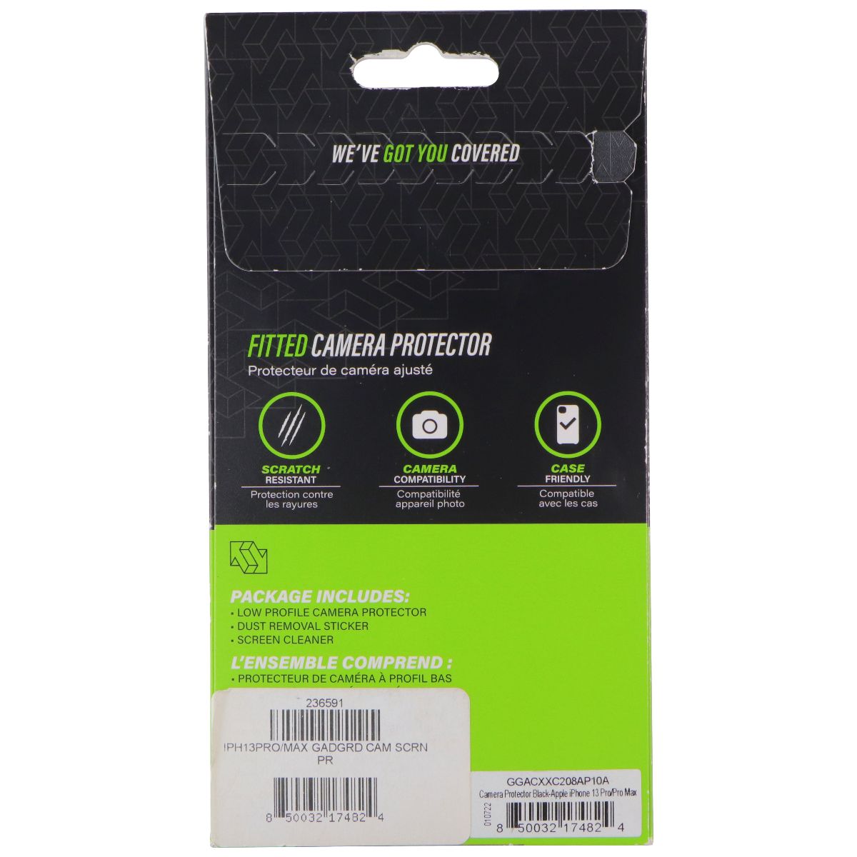 Gadget Guard Accessory Camera Protector for Apple iPhone 13 Pro / 13 Pro Max Cell Phone - Screen Protectors Gadget Guard - Simple Cell Bulk Wholesale Pricing - USA Seller