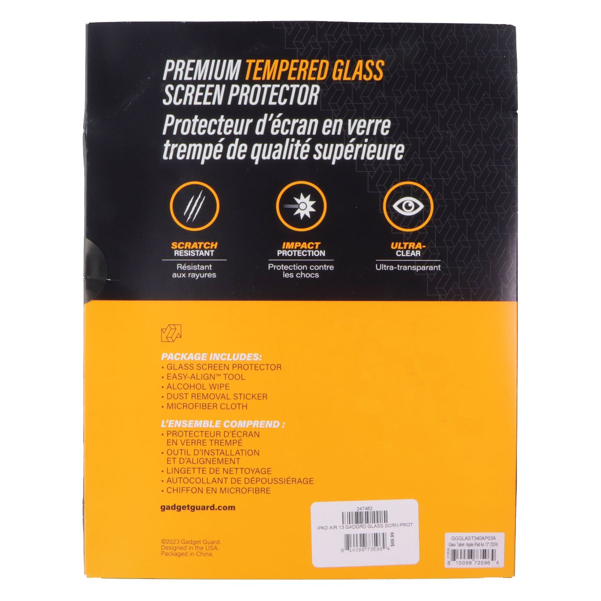 Gadget Guard Glass Screen Protector for Apple iPad Air 13-inch (2024) - Clear iPad/Tablet Accessories - Screen Protectors Gadget Guard - Simple Cell Bulk Wholesale Pricing - USA Seller