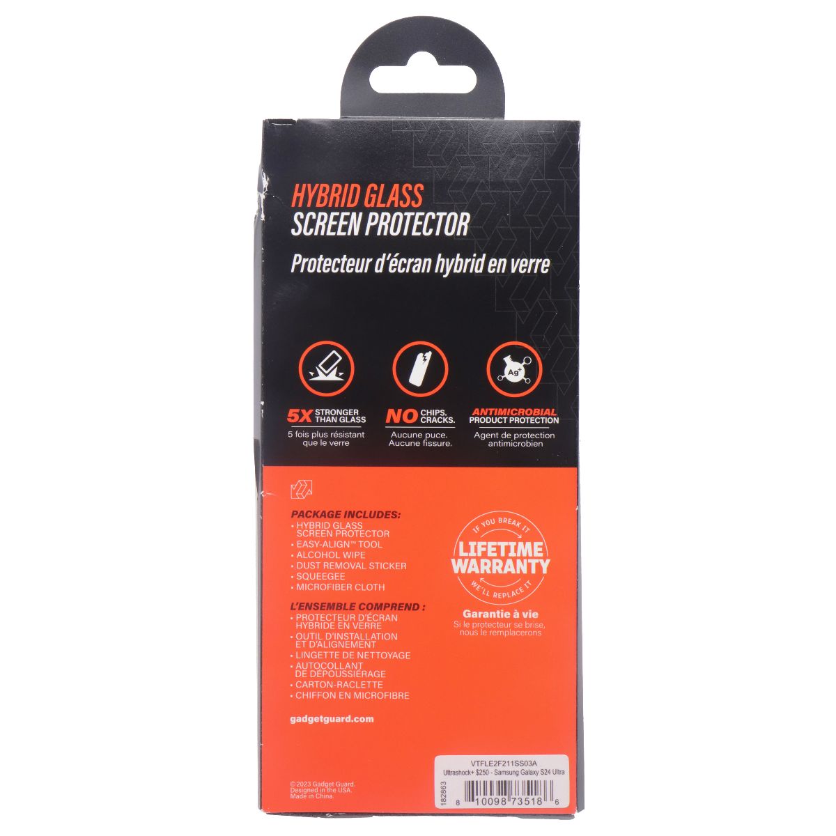 Gadget Guard Ultrashock Screen Protector for Samsung Galaxy S24 Ultra Cell Phone - Screen Protectors Gadget Guard - Simple Cell Bulk Wholesale Pricing - USA Seller