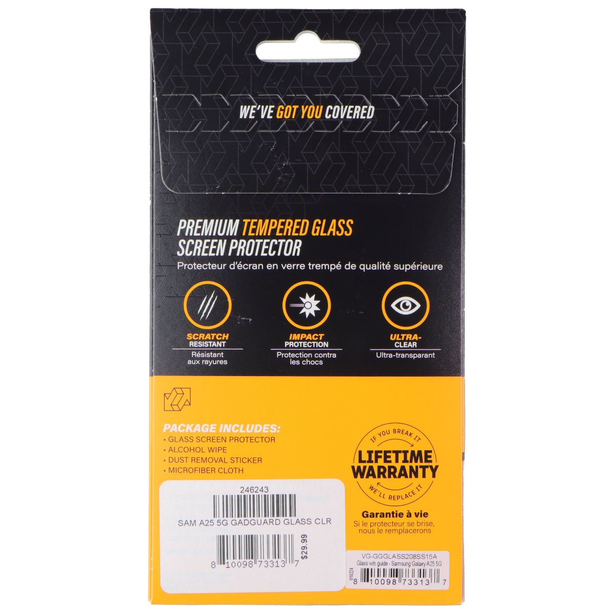 Gadget Guard Glass Screen Protector for Samsung Galaxy A25 5G Cell Phone - Screen Protectors Gadget Guard - Simple Cell Bulk Wholesale Pricing - USA Seller