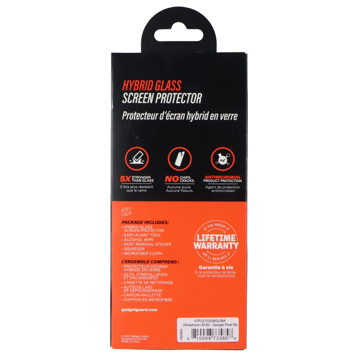 Gadget Guard UltraShock Hybrid Glass Screen Protector for Google Pixel 8a Cell Phone - Screen Protectors Gadget Guard - Simple Cell Bulk Wholesale Pricing - USA Seller