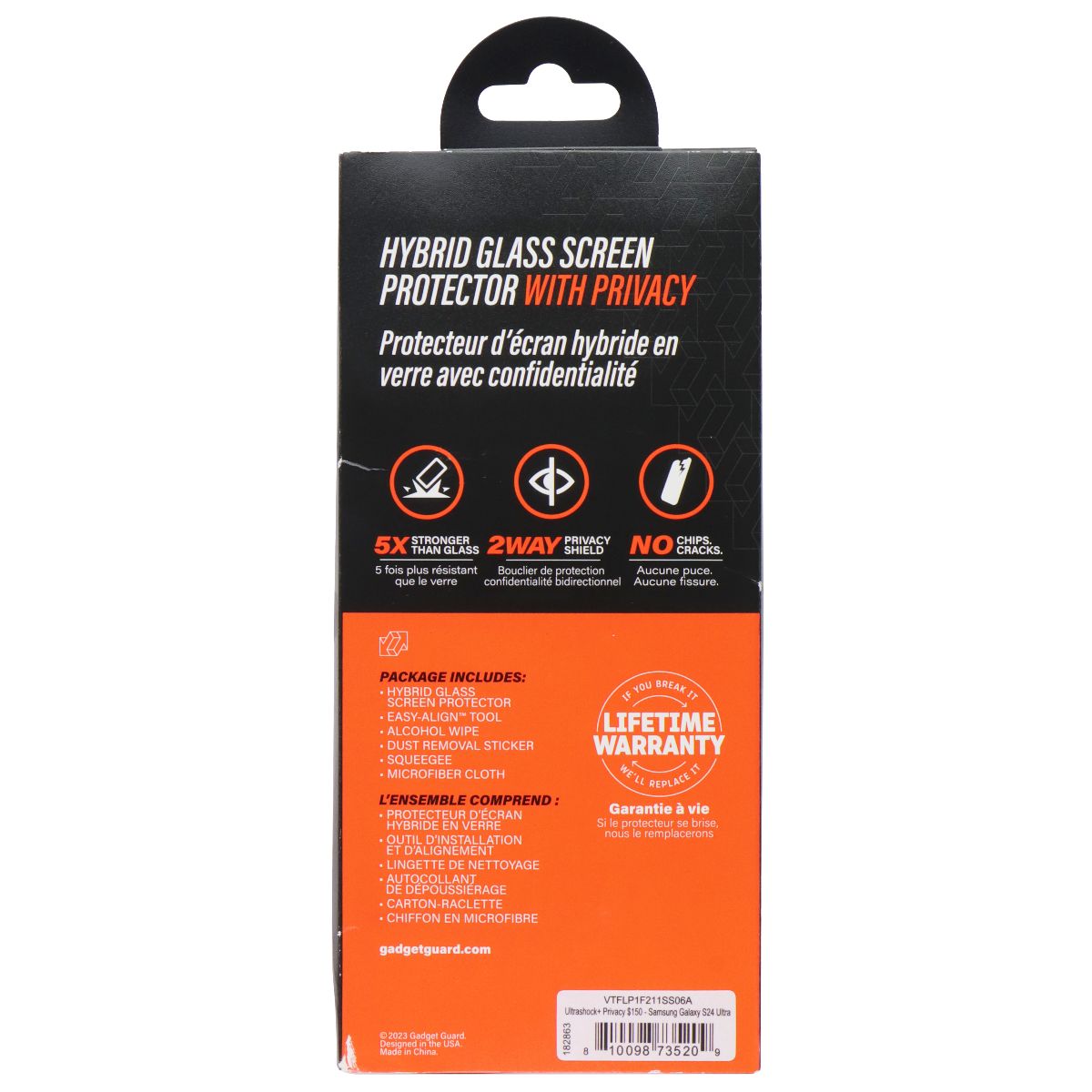 Gadget Guard UltraShock Privacy Screen Protector for Samsung Galaxy S24 Ultra Cell Phone - Screen Protectors Gadget Guard - Simple Cell Bulk Wholesale Pricing - USA Seller