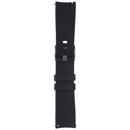 Generic Silicone Watch Band (20MM) - Black with Silver Clasp (Small Strap) Smart Watch Accessories - Watch Bands Generic - Simple Cell Bulk Wholesale Pricing - USA Seller