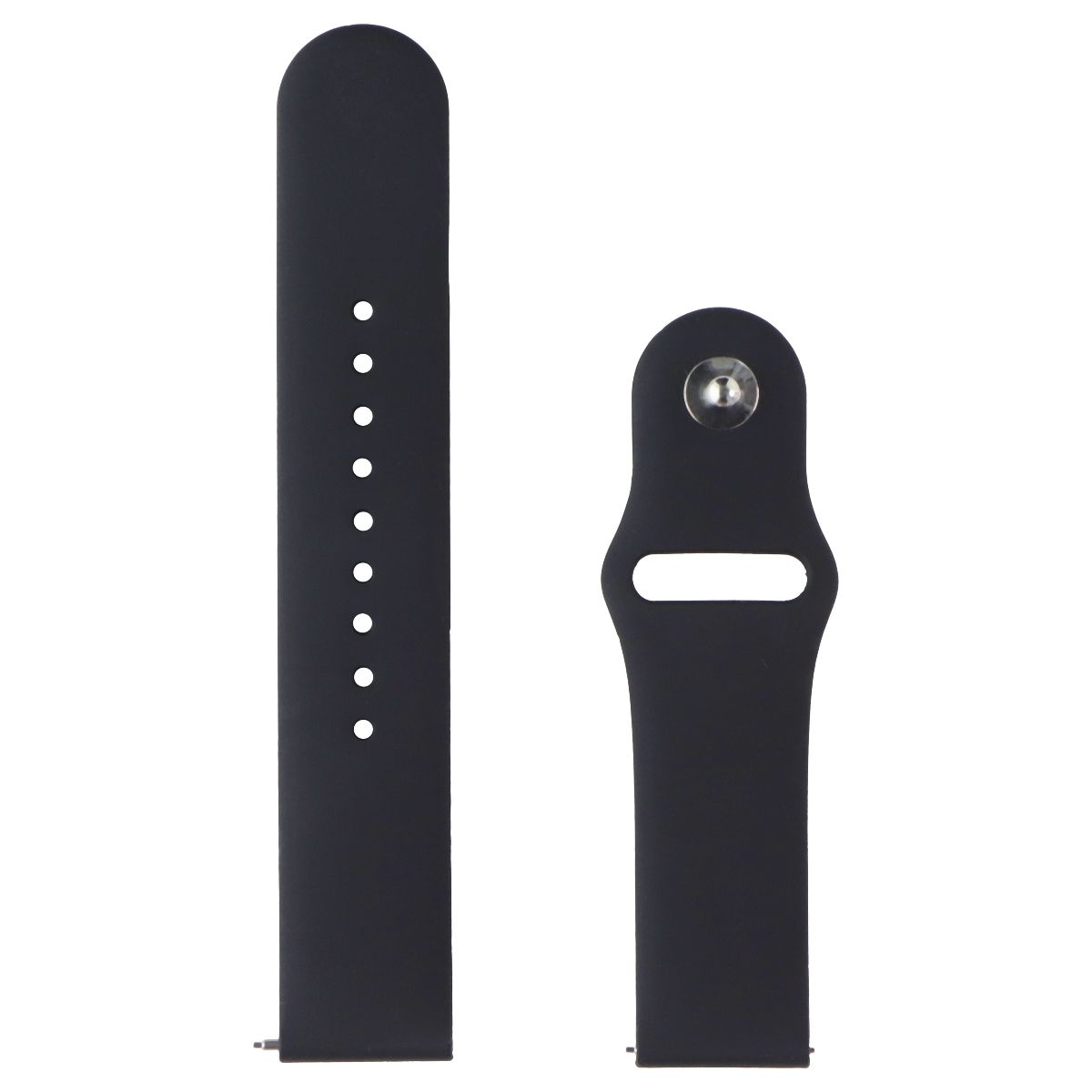Generic Silicone Sport Watch Band (22mm) - Black Smart Watch Accessories - Watch Bands Generic - Simple Cell Bulk Wholesale Pricing - USA Seller