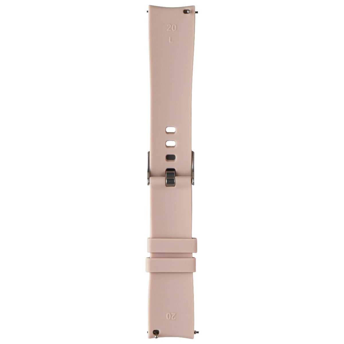 Generic Silicone Watch Band (20MM) - Pink with Silver Clasp Smart Watch Accessories - Watch Bands Generic - Simple Cell Bulk Wholesale Pricing - USA Seller