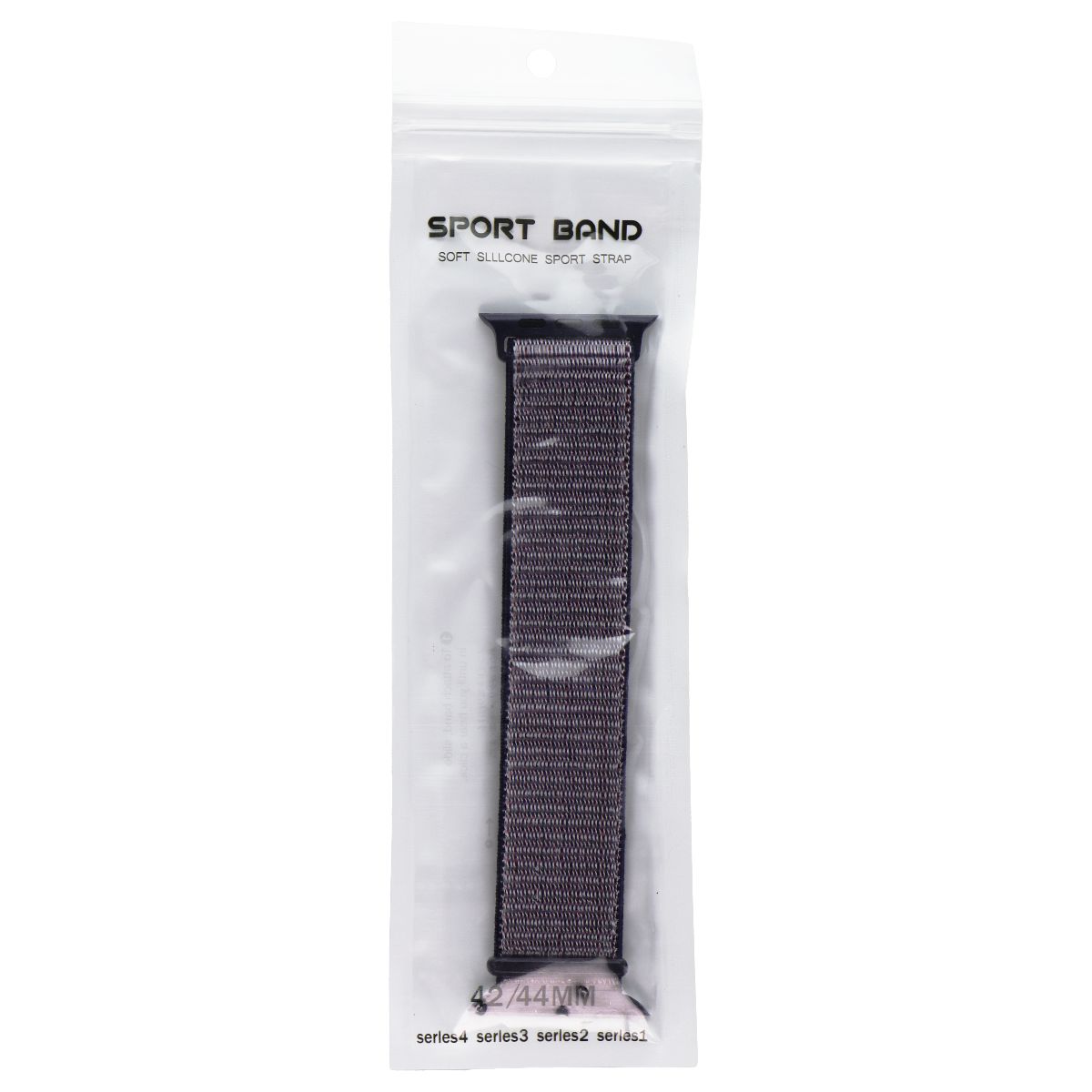 Generic Replacement Nylon Watch Band for Apple Watches 42/44mm - Gray/Red Smart Watch Accessories - Watch Bands Generic - Simple Cell Bulk Wholesale Pricing - USA Seller