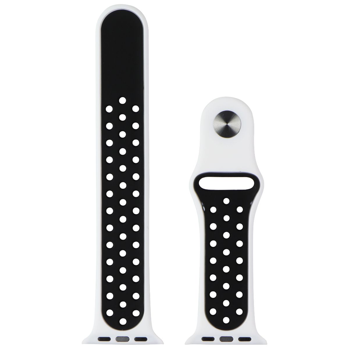 Generic Nike Sport Replacement Watch Band Pure Platinum/Black 38-41MM Large Smart Watch Accessories - Watch Bands Generic - Simple Cell Bulk Wholesale Pricing - USA Seller