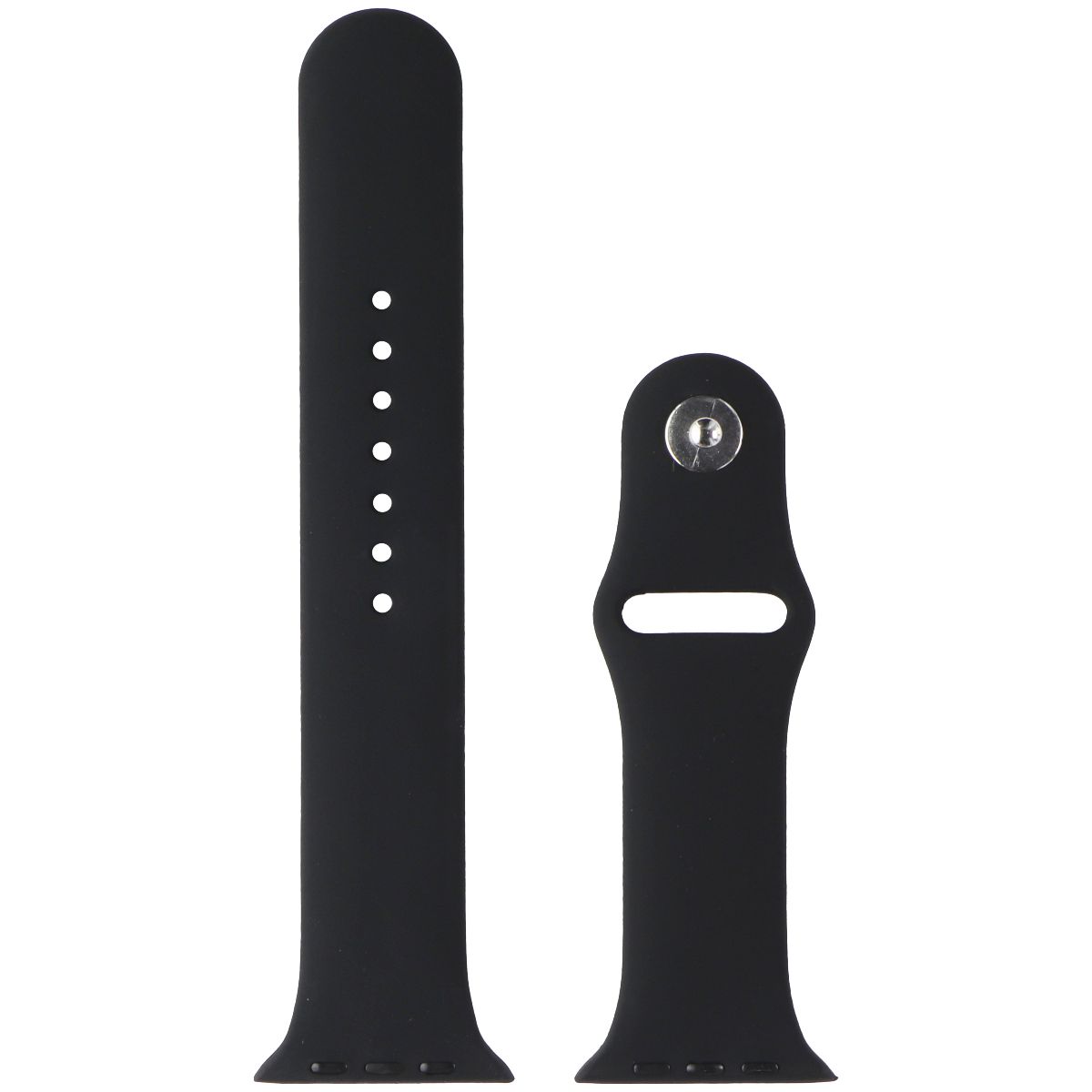 Generic Silicone Watch Band for Apple Watch 42/44/45/49mm - Black / Large Smart Watch Accessories - Watch Bands Generic - Simple Cell Bulk Wholesale Pricing - USA Seller