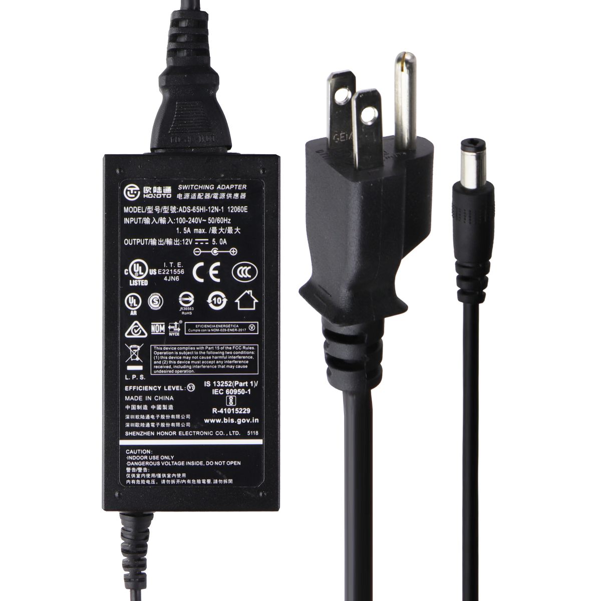 GHAG Replacement AC Adapter for Honor ADS-65HI-12N-1 12060E 12V 5A Computer Accessories - Laptop Power Adapters/Chargers GHAG - Simple Cell Bulk Wholesale Pricing - USA Seller