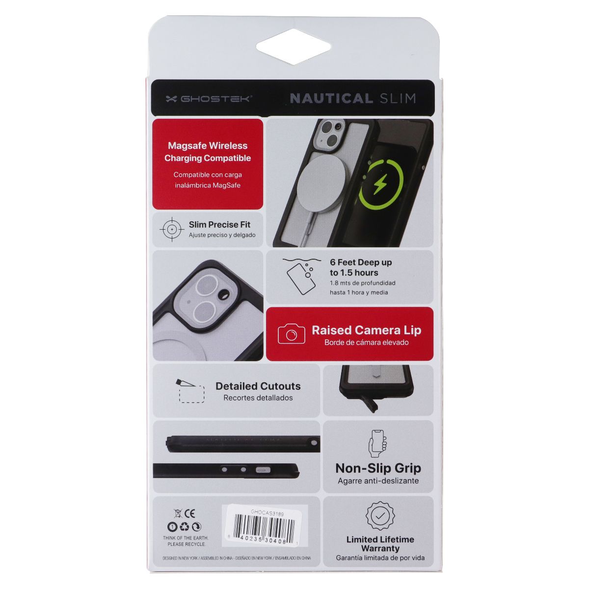 Ghostek Nautical Slim Case for MagSafe w/ Screen for iPhone 14 Pro - Black
