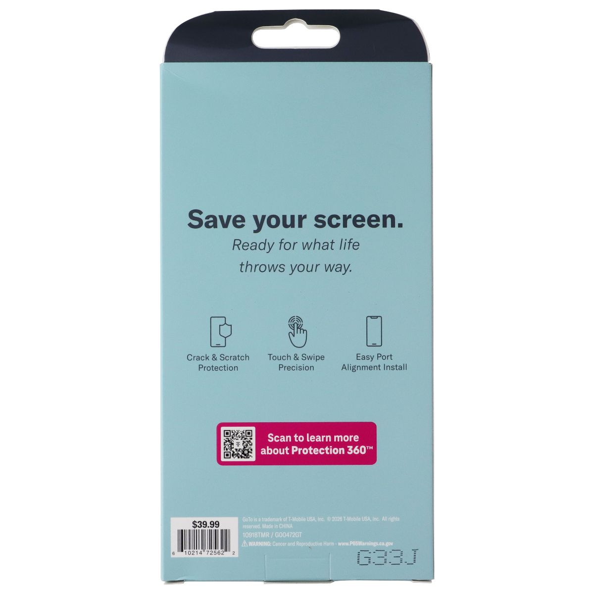 GoTo Tempered Glass Screen Protector with Easy Install for Moto G Stylus (2026) Cell Phone - Screen Protectors GoTo - Simple Cell Bulk Wholesale Pricing - USA Seller
