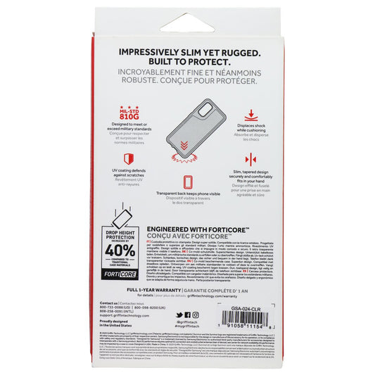 Griffin Survivor Strong Series Case for Samsung Galaxy S20 Ultra - Clear Cell Phone - Cases, Covers & Skins Griffin - Simple Cell Bulk Wholesale Pricing - USA Seller