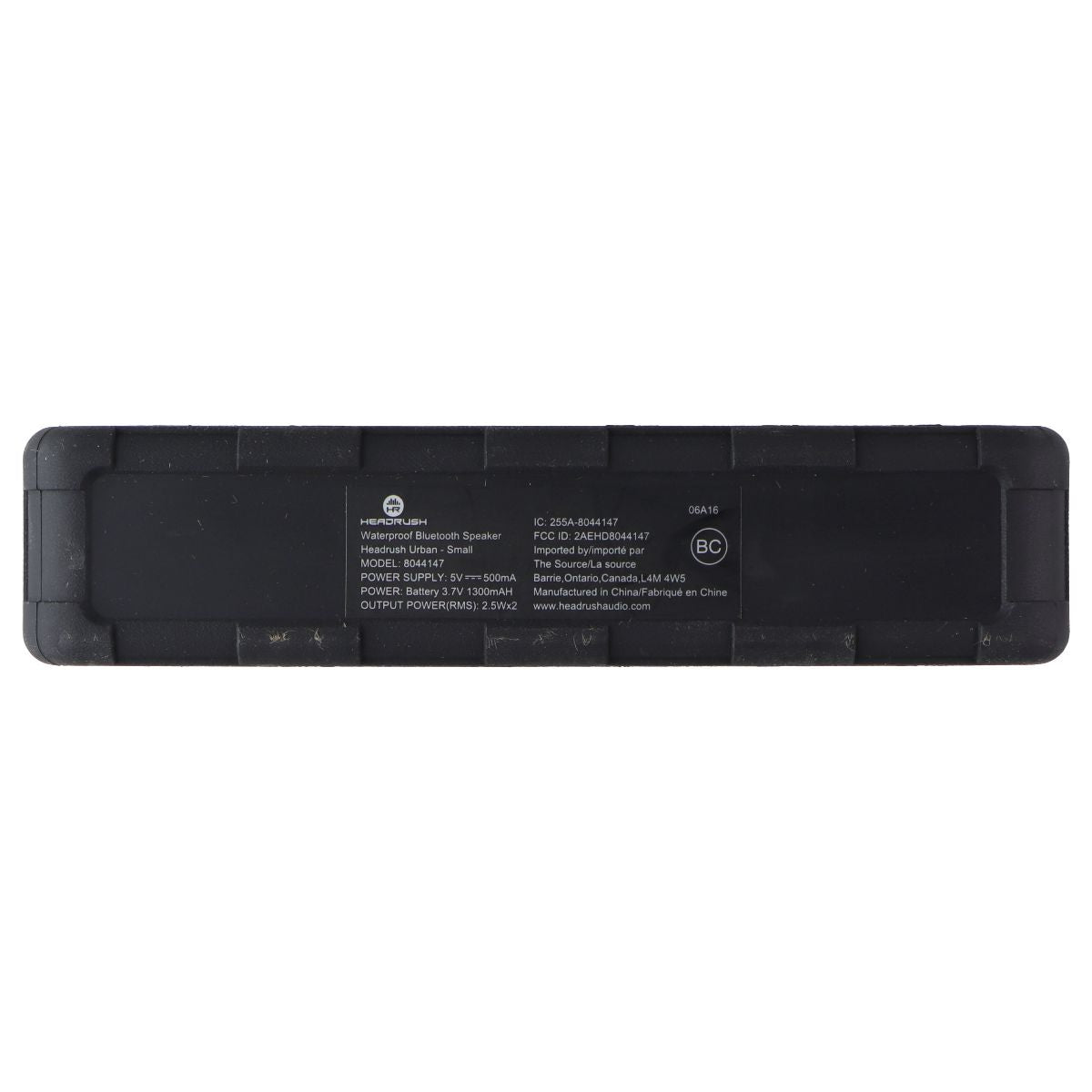 Headrush Urban - Small - Waterproof Bluetooth Speaker - Black (8044147) Cell Phone - Audio Docks & Speakers Headrush - Simple Cell Bulk Wholesale Pricing - USA Seller