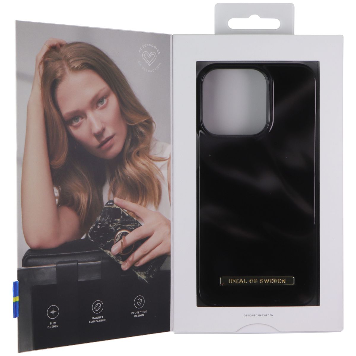 iDeal of Sweden Fashion Case for Apple iPhone 13 Pro - Black Satin Cell Phone - Cases, Covers & Skins iDeal of Sweden - Simple Cell Bulk Wholesale Pricing - USA Seller