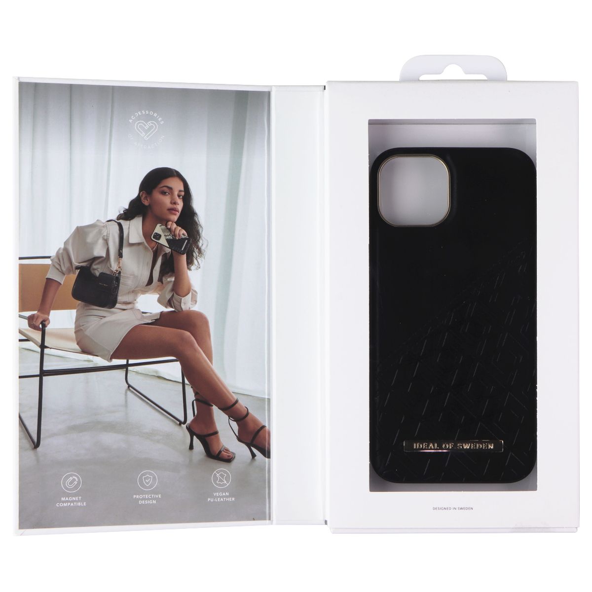 iDeal of Sweden Atelier Case for Apple iPhone 13 - Embossed Black Cell Phone - Cases, Covers & Skins iDeal of Sweden - Simple Cell Bulk Wholesale Pricing - USA Seller