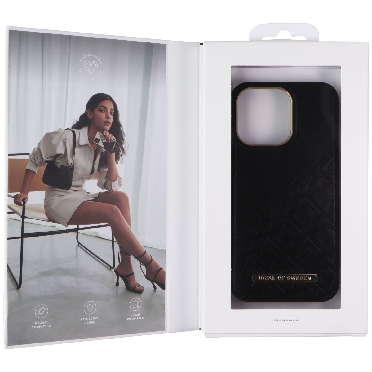 iDeal of Sweden Atelier Case for Apple iPhone 13 Pro - Embossed Black Cell Phone - Cases, Covers & Skins iDeal of Sweden - Simple Cell Bulk Wholesale Pricing - USA Seller