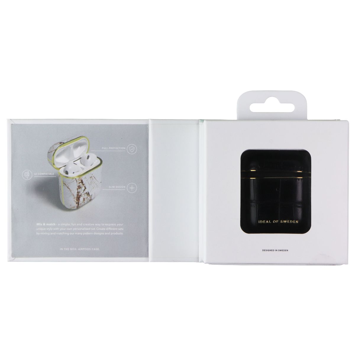iDeal of Sweden Protective Case for AirPods 1st Gen & 2nd Gen - Jet Black Croco iPod, Audio Player Accessories - Cases, Covers & Skins iDeal of Sweden - Simple Cell Bulk Wholesale Pricing - USA Seller