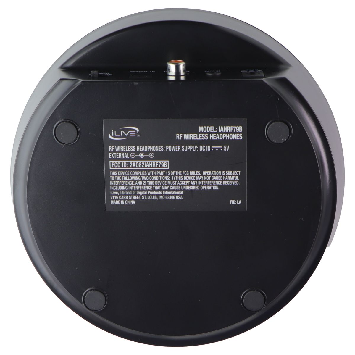 iLive RF Wireless Headphones Charging Dock (IAHRF79B) - Black iPod, Audio Player Accessories - Other Portable Audio Accs iLive - Simple Cell Bulk Wholesale Pricing - USA Seller