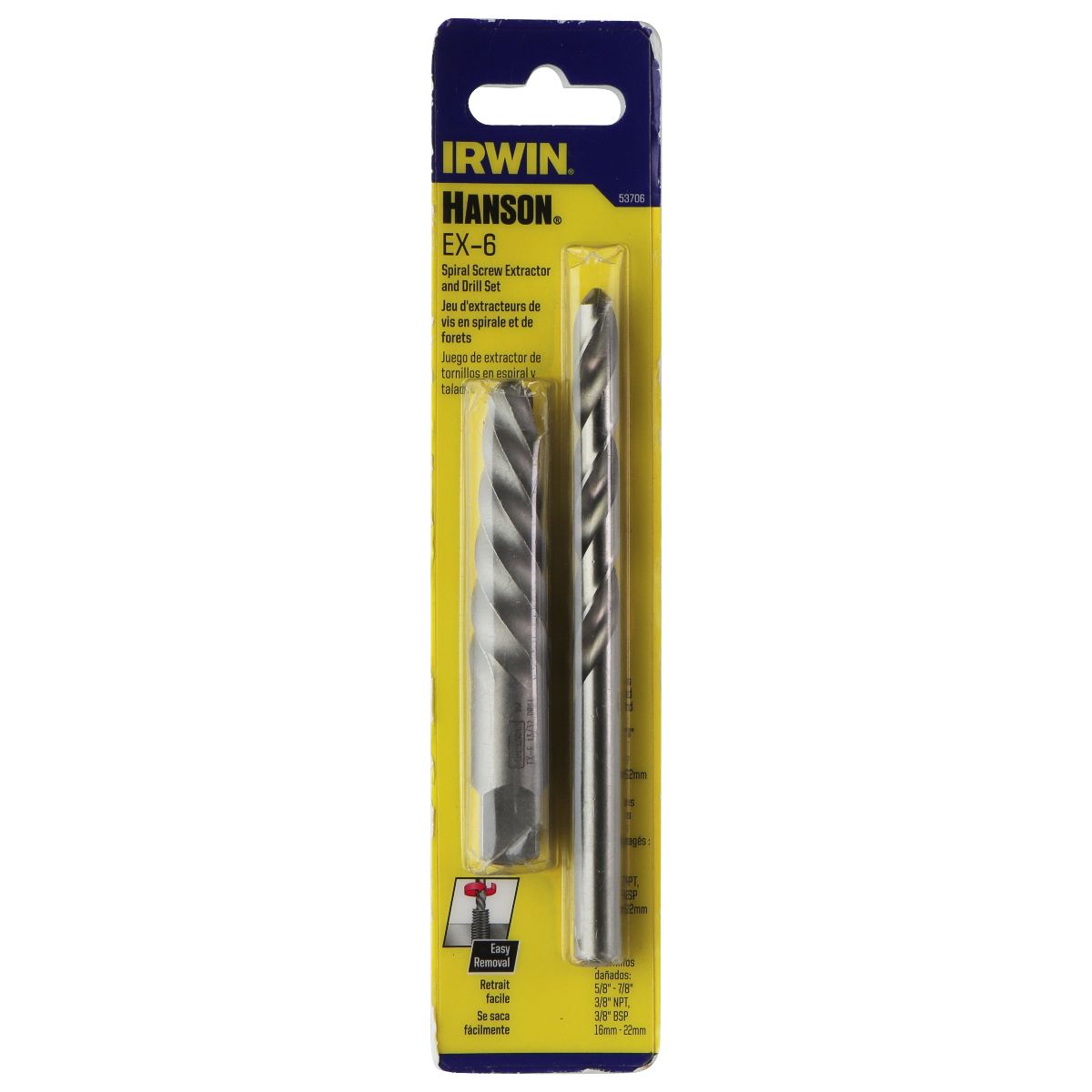IRWIN HANSON EX-6 Spiral Extractor and 13/32-inch Drill Bit Set (53706) Home Improvement - Other Home Improvement IRWIN HANSON - Simple Cell Bulk Wholesale Pricing - USA Seller