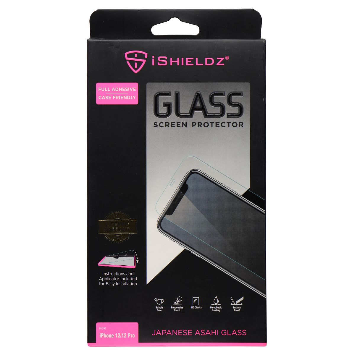 iShieldz Asahi Tempered Glass Protector for Apple iPhone 12 and 12 Pro - Clear Cell Phone - Screen Protectors iShieldz - Simple Cell Bulk Wholesale Pricing - USA Seller