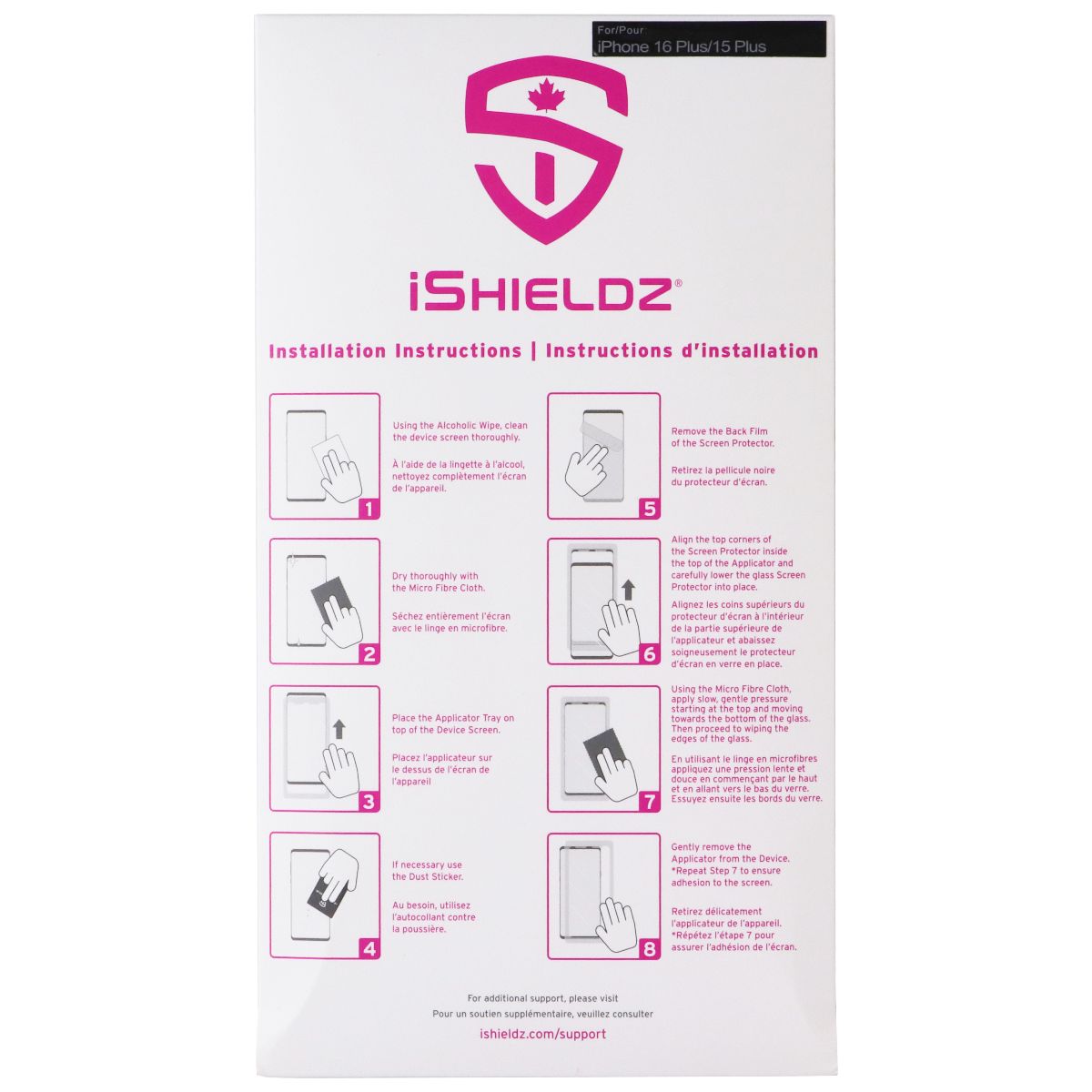 iShieldz Glass (Single) Screen Protector for Apple iPhone 16 Plus/15 Plus