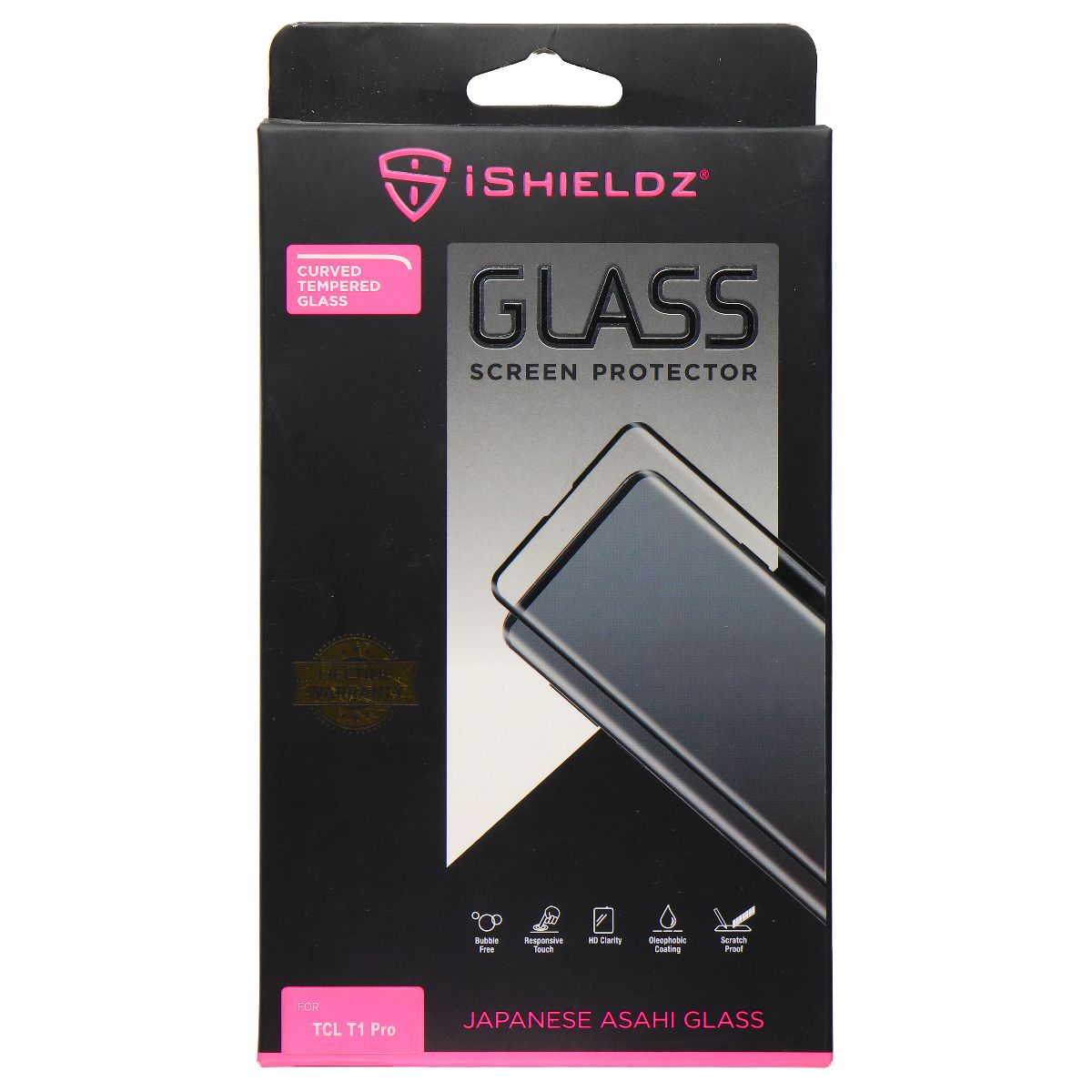 iShieldz Curved Tempered Glass Screen Protector for TCL T1 Pro - Clear Cell Phone - Screen Protectors iShieldz - Simple Cell Bulk Wholesale Pricing - USA Seller