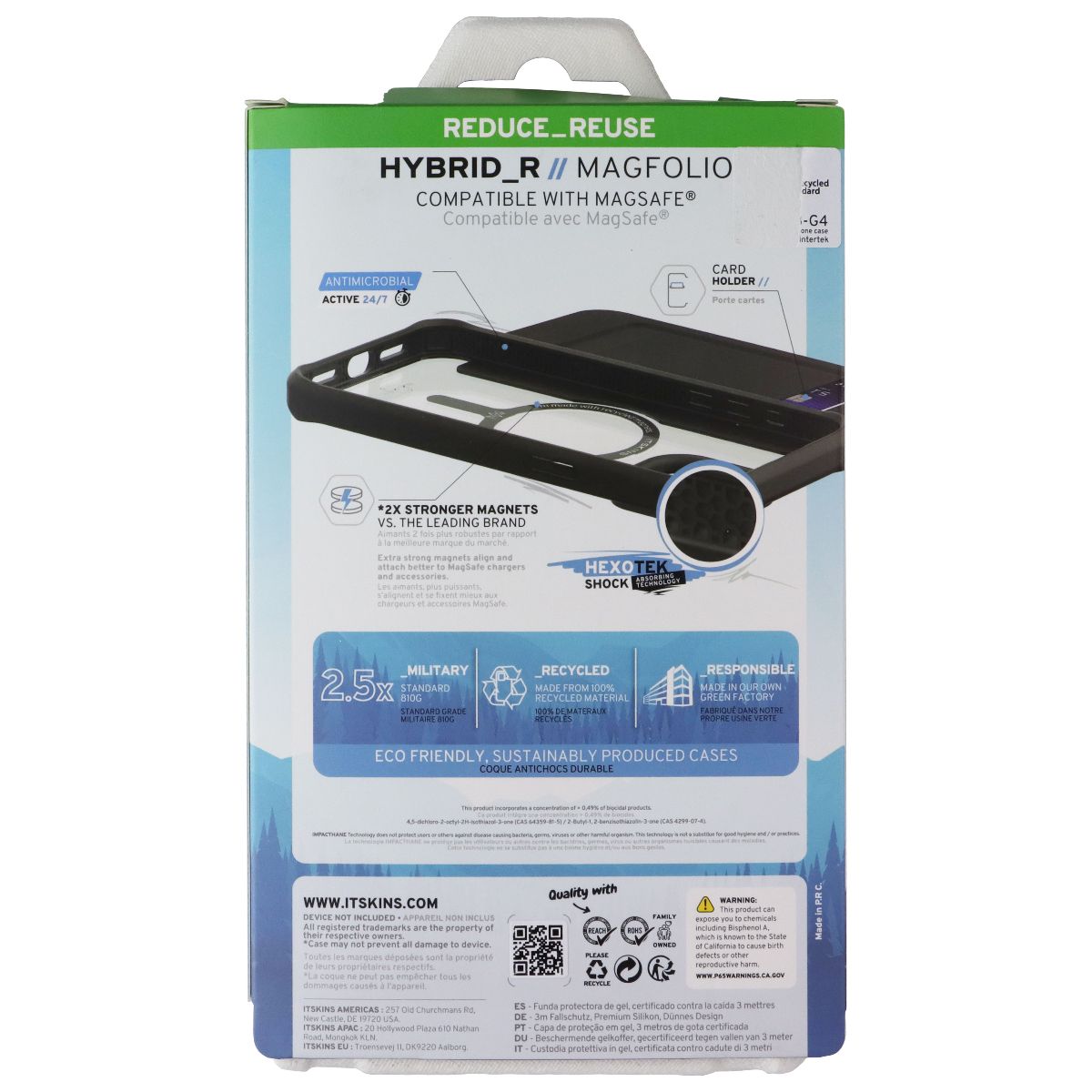 ITSKINS Hybrid_R Series Case for MagSafe for Apple iPhone 16 Pro Max - Black