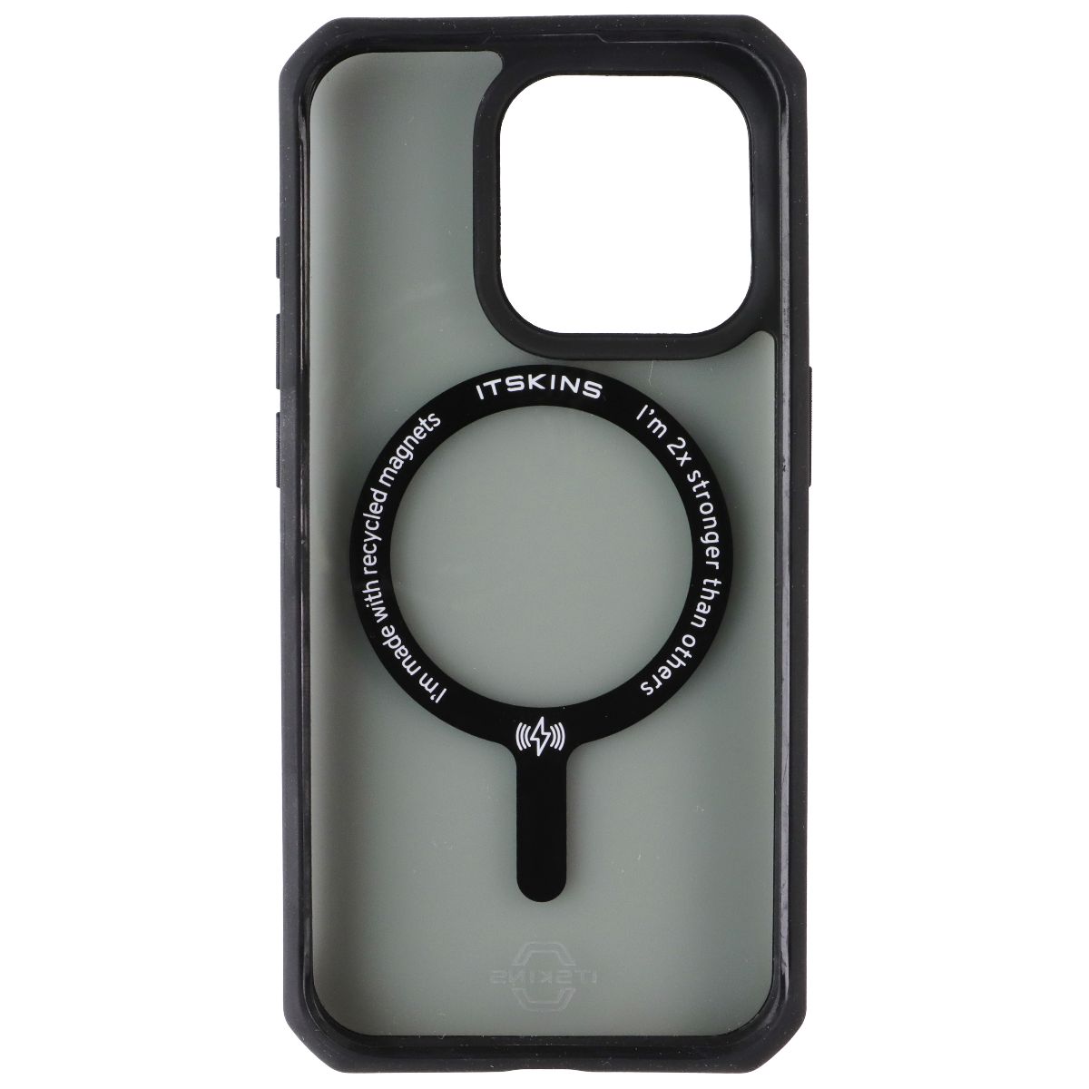 ITSKINS Hybrid_R // Frost Series Case for MagSafe for Apple iPhone 15 Pro - Blac