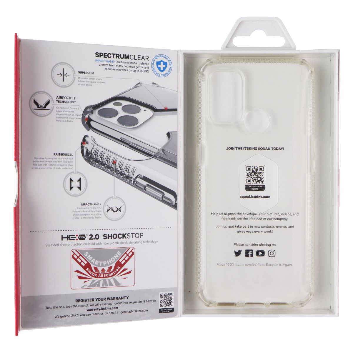 ITSKINS Spectrum // Clear Series Case for OPPO A53 / OPPO A53S - Transparent