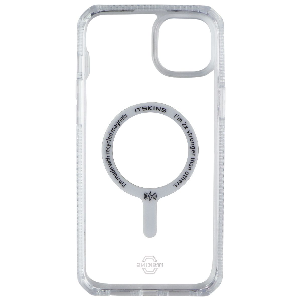 ITSKINS Hybrid_R Clear Case for MagSafe for iPhone 15 Plus/14 Plus - Transparent