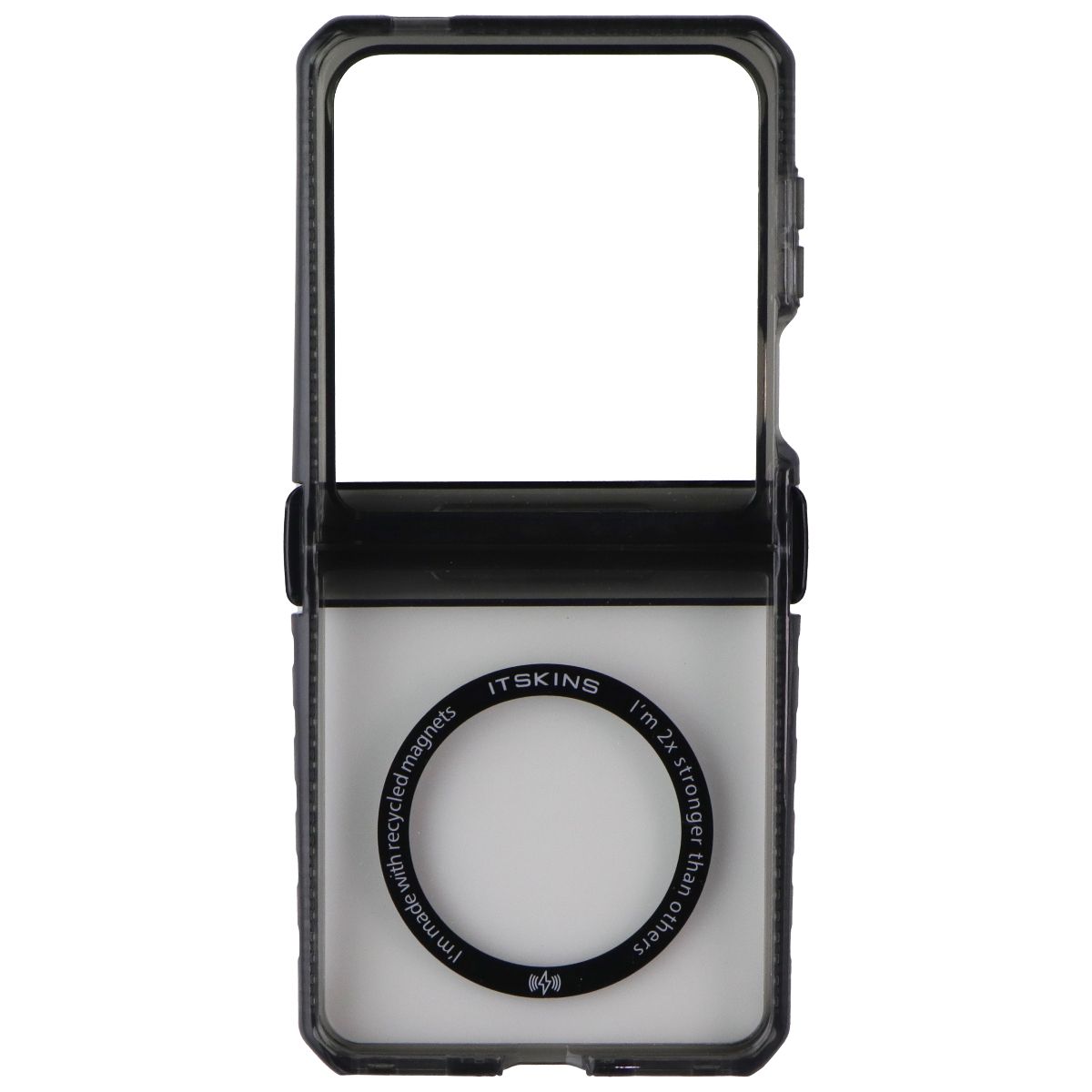 ITSKINS Hybrid Clear Hinge Magnetic Case for Galaxy Z Flip7 - Clear / Black Cell Phone - Cases, Covers & Skins ITSKINS - Simple Cell Bulk Wholesale Pricing - USA Seller