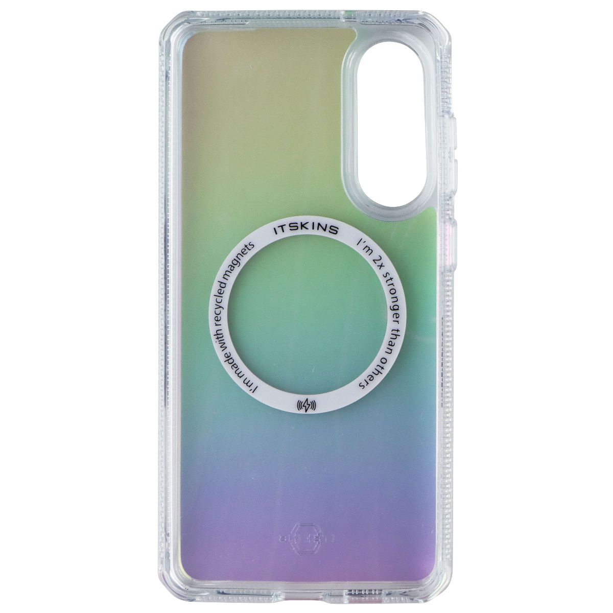 ITSKINS Hybrid_R // Vapor Iridescent MagSafe Case for Galaxy S25 Edge - Violet Cell Phone - Cases, Covers & Skins ITSKINS - Simple Cell Bulk Wholesale Pricing - USA Seller
