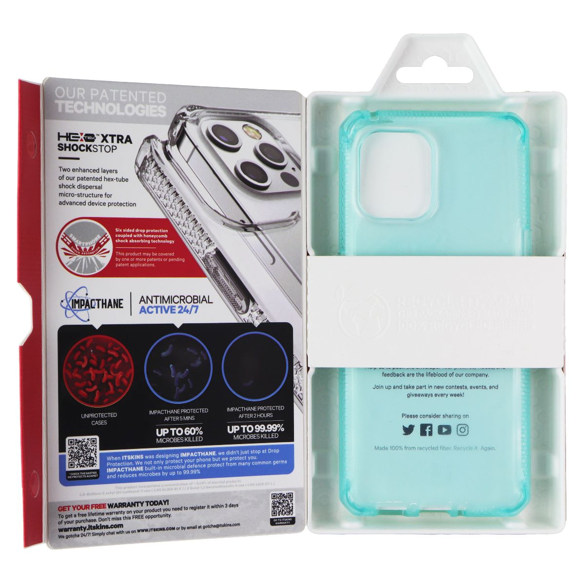 ITSKINS Spectrum // Clear Series Case for OPPO Find X3 Pro - Light Blue Cell Phone - Cases, Covers & Skins ITSKINS - Simple Cell Bulk Wholesale Pricing - USA Seller