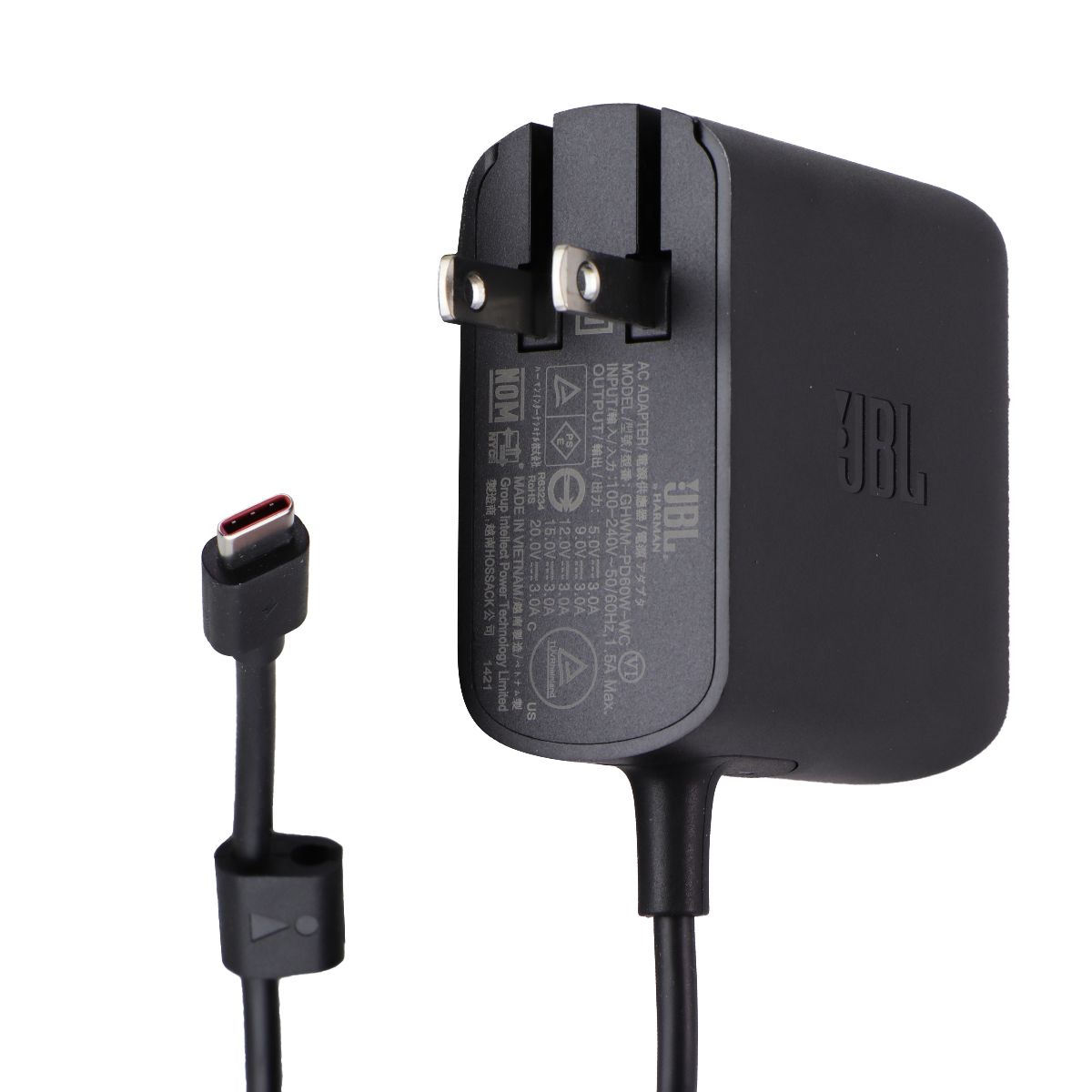 JBL AC Adapter (3A) Wall Charger/Power Supply - Black (GHWM-PD60W-WC) Computer Accessories - Laptop Power Adapters/Chargers JBL - Simple Cell Bulk Wholesale Pricing - USA Seller