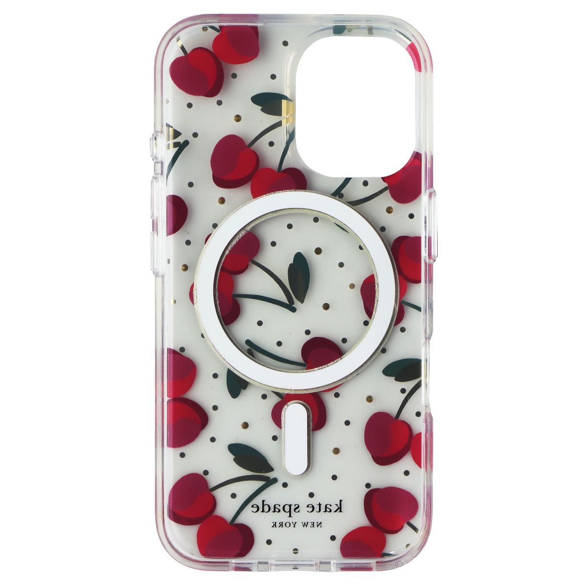 Kate Spade Protective Case for MagSafe for iPhone 16 Pro - Cherry Dot/Clear Cell Phone - Cases, Covers & Skins Kate Spade New York - Simple Cell Bulk Wholesale Pricing - USA Seller