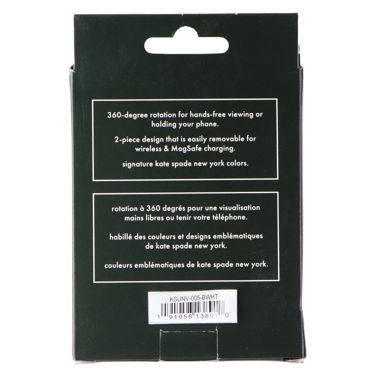 Kate Spade New York Phone Holder and Loop Stand - Black/White Cell Phone - Other Accessories Kate Spade New York - Simple Cell Bulk Wholesale Pricing - USA Seller