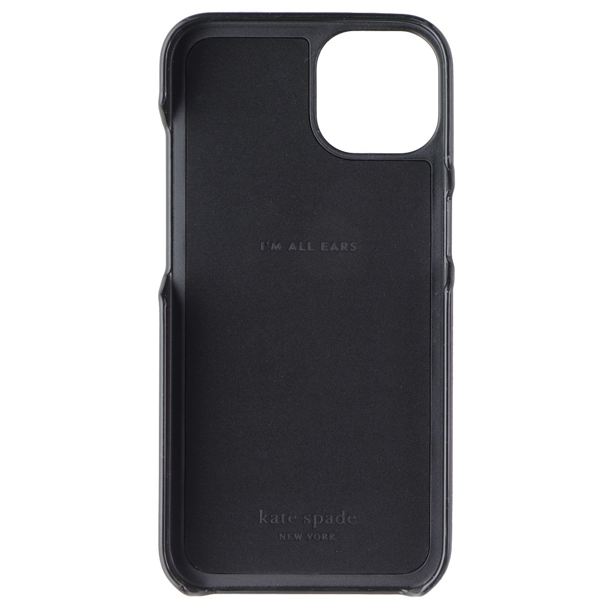 Kate Spade Wrap Folio Series Case for Apple iPhone 13 - Leopard Flocked Black Cell Phone - Cases, Covers & Skins Kate Spade New York - Simple Cell Bulk Wholesale Pricing - USA Seller