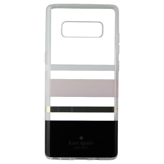 Kate Spade Flexible Hardshell Case for Galaxy Note8 - Pink/Gold/Blk/Clear Stripe Cell Phone - Cases, Covers & Skins Kate Spade - Simple Cell Bulk Wholesale Pricing - USA Seller