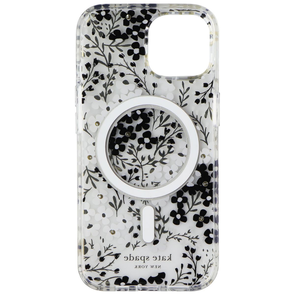 Kate Spade Case for MagSafe for Apple iPhone 15/14/13 Multi Floral Black & White Cell Phone - Cases, Covers & Skins Kate Spade - Simple Cell Bulk Wholesale Pricing - USA Seller