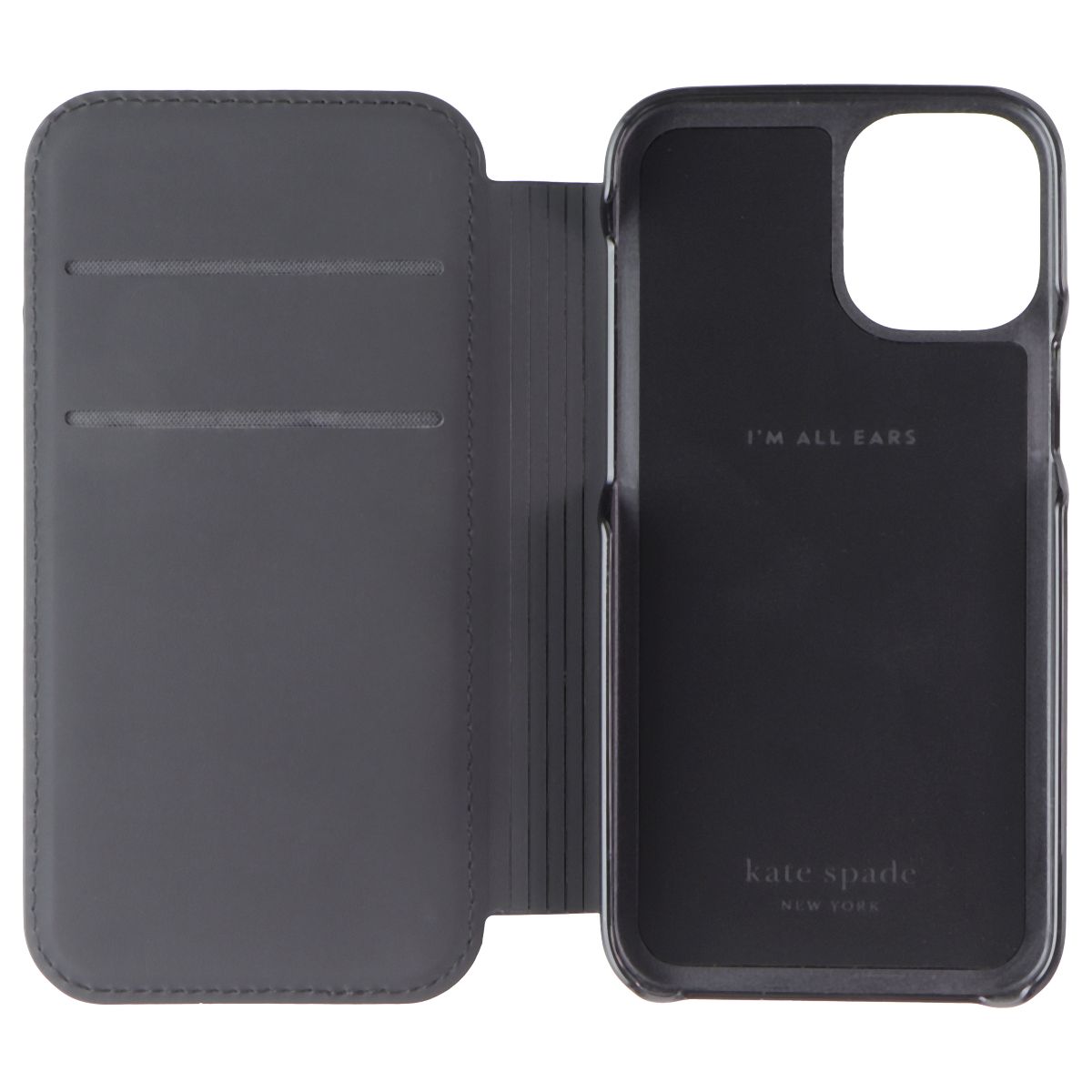 Kate Spade New York Wrap Folio Case for iPhone 12 mini - Black/Hearts & Flowers Cell Phone - Cases, Covers & Skins Kate Spade New York - Simple Cell Bulk Wholesale Pricing - USA Seller