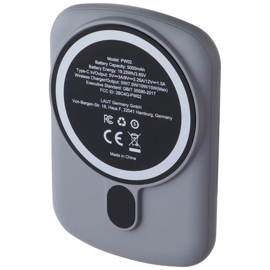 LAUT 5000mAh (19.25Wh/3.85V) Power Charge Handy Power Bank - Gray (PW02)