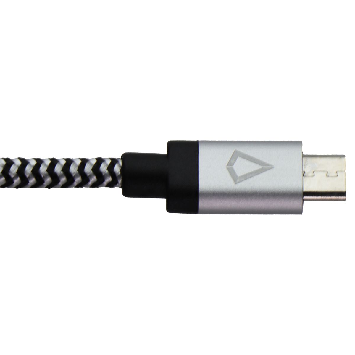 LBT 4FT Braided USB-A to Micro USB Cable - Black/White Cell Phone - Cables & Adapters LBT - Simple Cell Bulk Wholesale Pricing - USA Seller