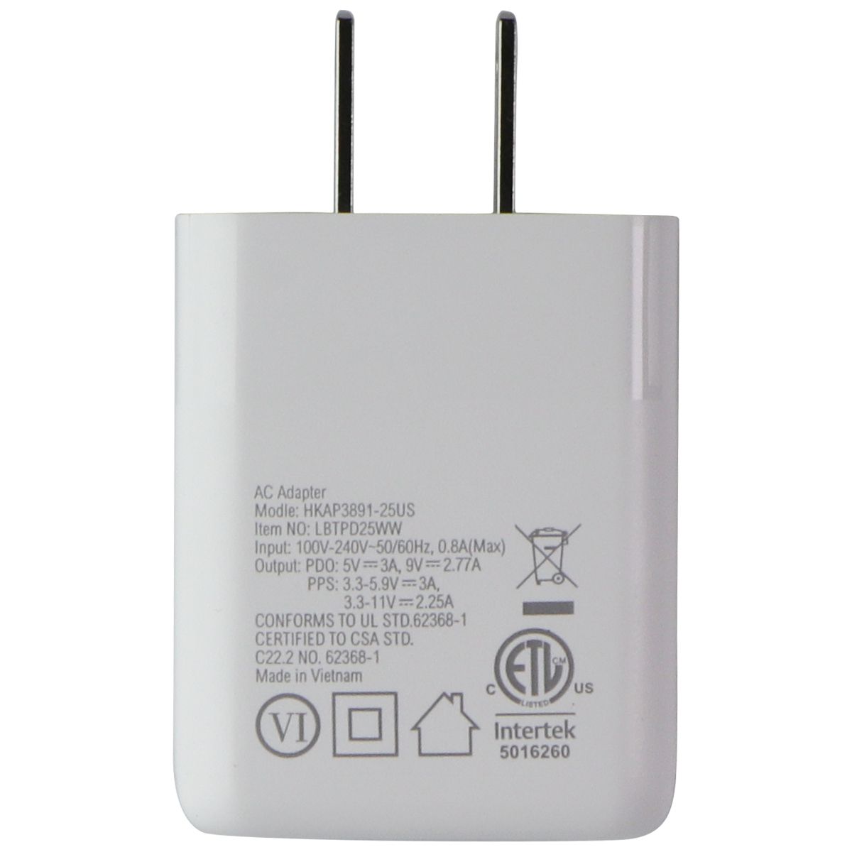 LBT Ultra Fast 25W Wall Charger - White