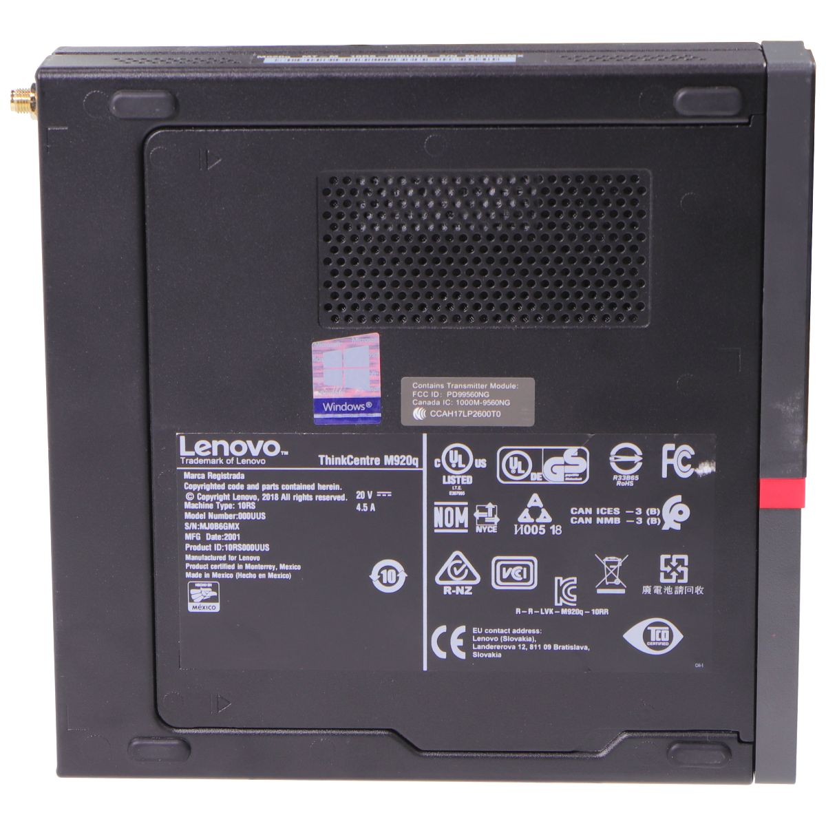 Lenovo ThinkCentre M920Q Tiny Desktop (000UUS) i7-8700T/512GB/16GB/10 Pro PC Desktops & All-In-Ones Lenovo - Simple Cell Bulk Wholesale Pricing - USA Seller