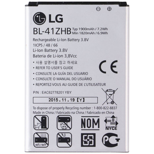 OEM LG Replacement Battery BL-41ZHB (1900mAh) 3.8V Cell Phone - Batteries LG - Simple Cell Bulk Wholesale Pricing - USA Seller