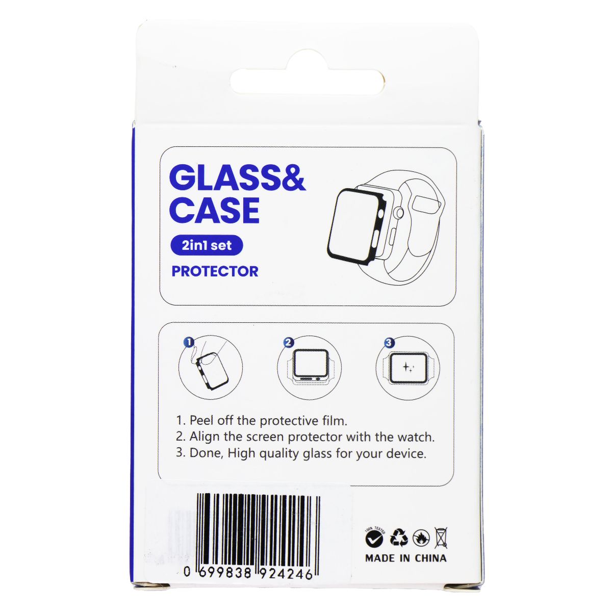 LITO S+ Glass and Case for Google Pixel Watch 1 & 2 (41mm) - Black