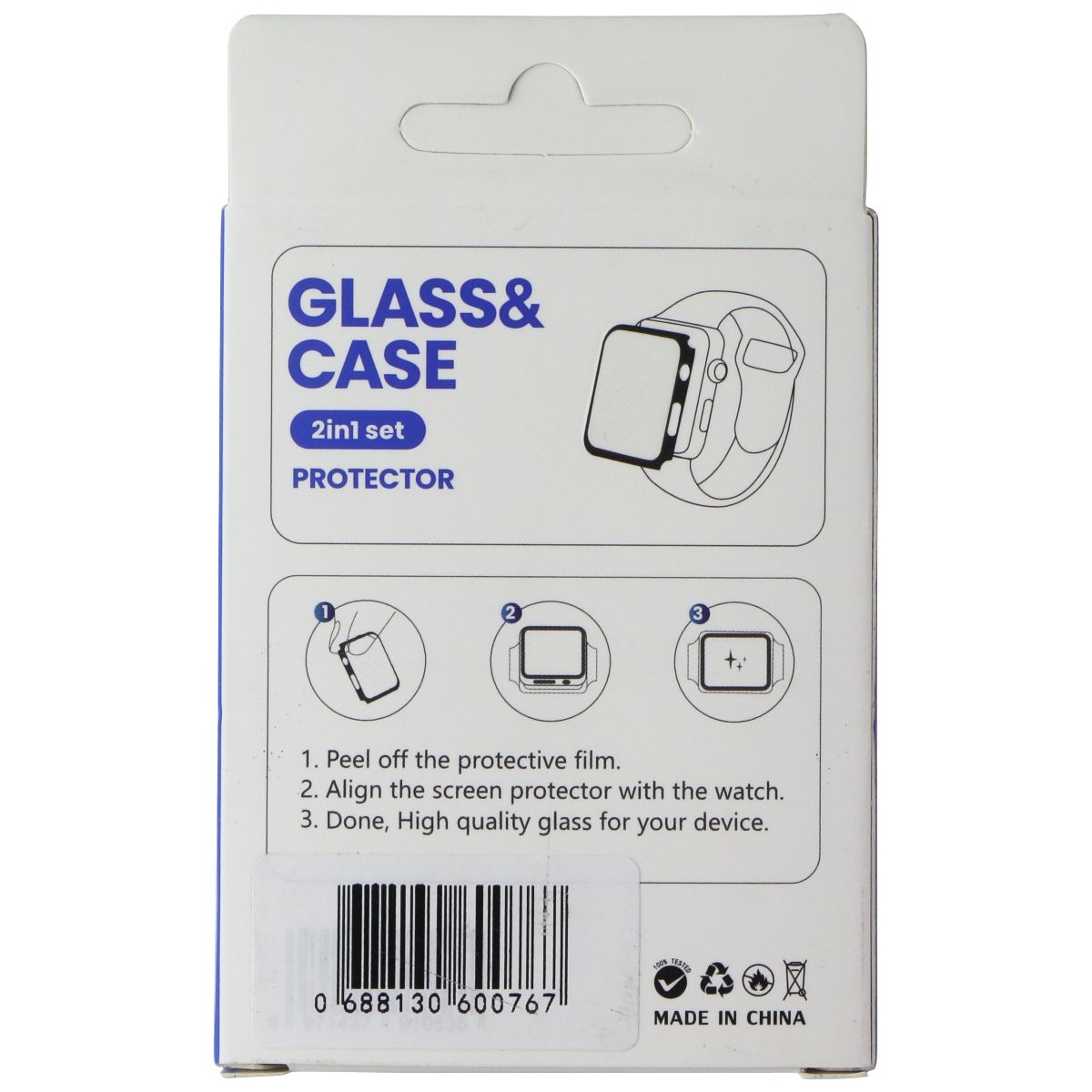 Lito S+ Glass & Case (2 in 1 Set) for Apple Watch Series 7 (41mm) - Black Rugged Smart Watch Accessories - Smart Watch Cases LITO - Simple Cell Bulk Wholesale Pricing - USA Seller