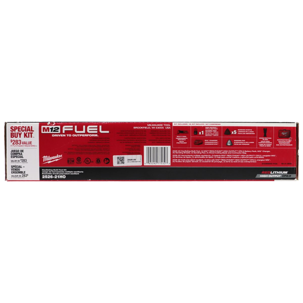 M12 Fuel 12v Cordless Multi-tool Set With Accessories (2526-21HO)