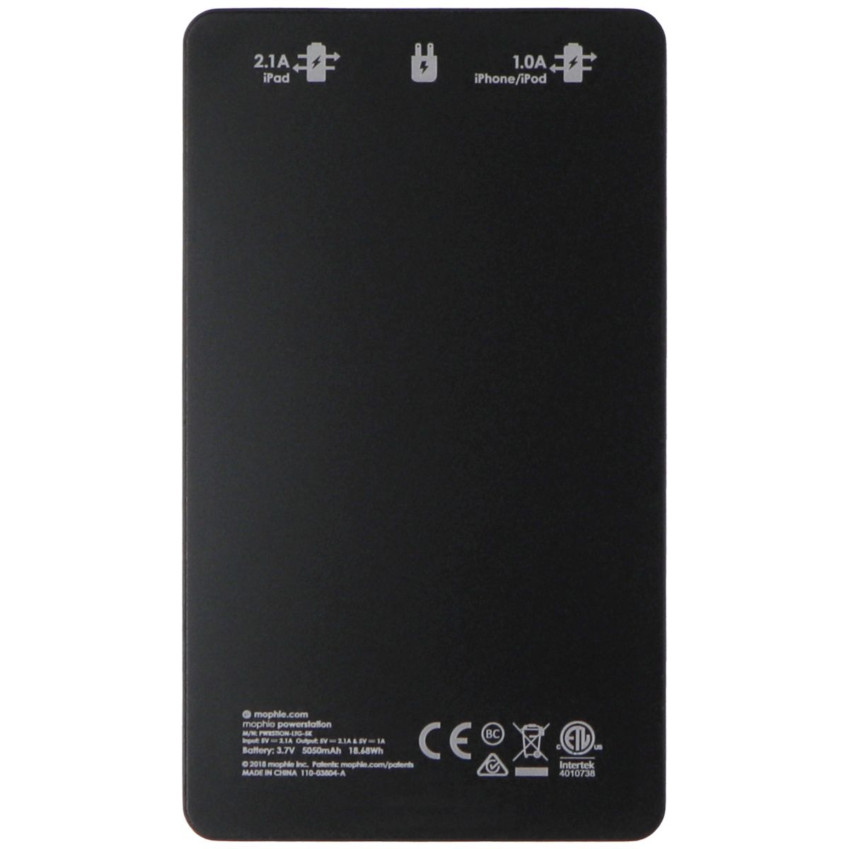 Mophie PowerStation 5,050mAh Dual USB Power Bank - Black Cell Phone - Chargers & Cradles Mophie - Simple Cell Bulk Wholesale Pricing - USA Seller
