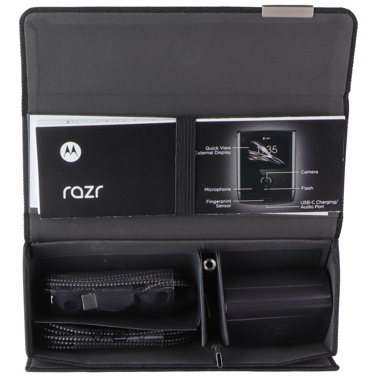 Motorola Razr Hard Carry Case with Accessories Cell Phone - Accessory Bundles Motorola - Simple Cell Bulk Wholesale Pricing - USA Seller